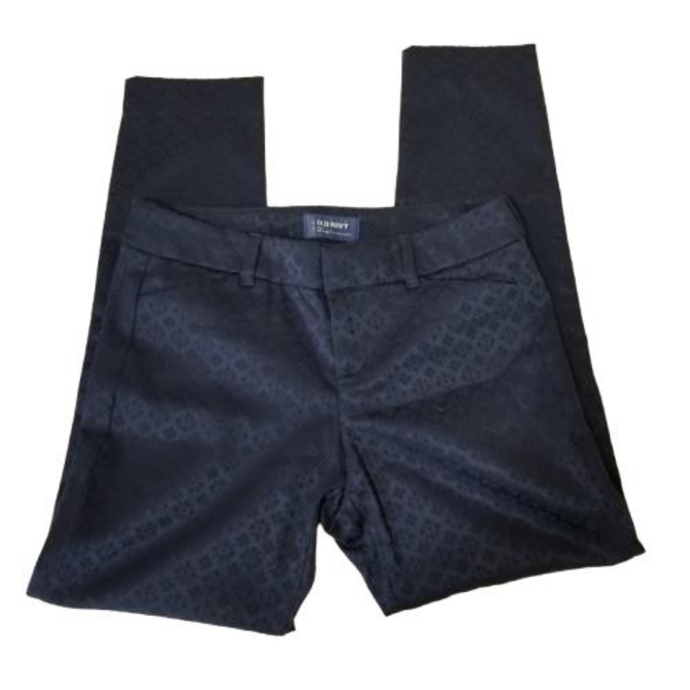 Old Navy Blue Mid Rise Pixie Patterned Pants Size 2